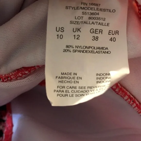 SWIM Solutions Beaded Bust Ruched Control Swimsuit - Picture 3 of 5